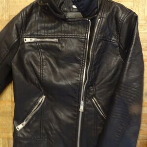 CI SONO BY CAVALINAI FAAUX LEATHER MOTO JACKET